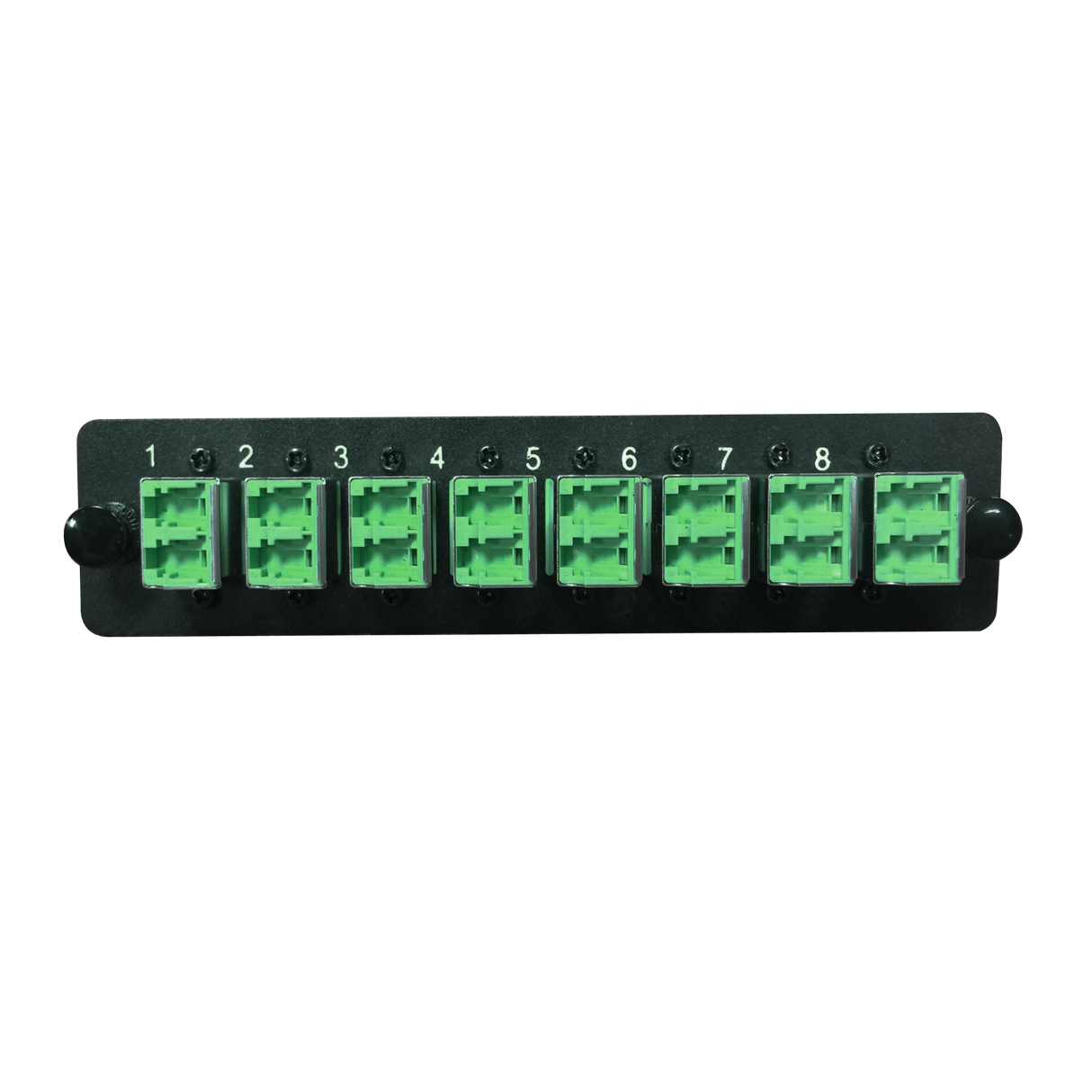 LGX Fiber Adapter Panel; 8 LC Duplex Adapters/Ports with Shutters