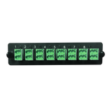 LGX Fiber Adapter Panel; 8 LC Duplex Adapters/Ports with Shutters