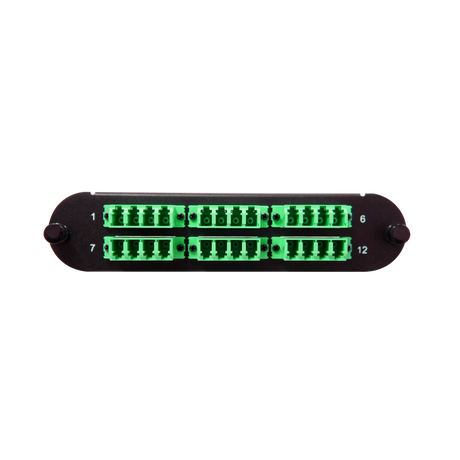 Corning CCH Compatible Fiber Adapter Panel; 6 LC Quad Adapters/Ports