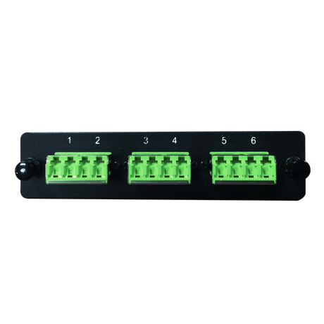 LGX Fiber Adapter Panel; 3 LC Quad Adapters/Ports with Shutters