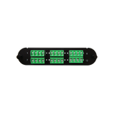 Corning CCH Compatible Fiber Adapter Panel; 6 LC Quad Adapters/Ports with Shutters