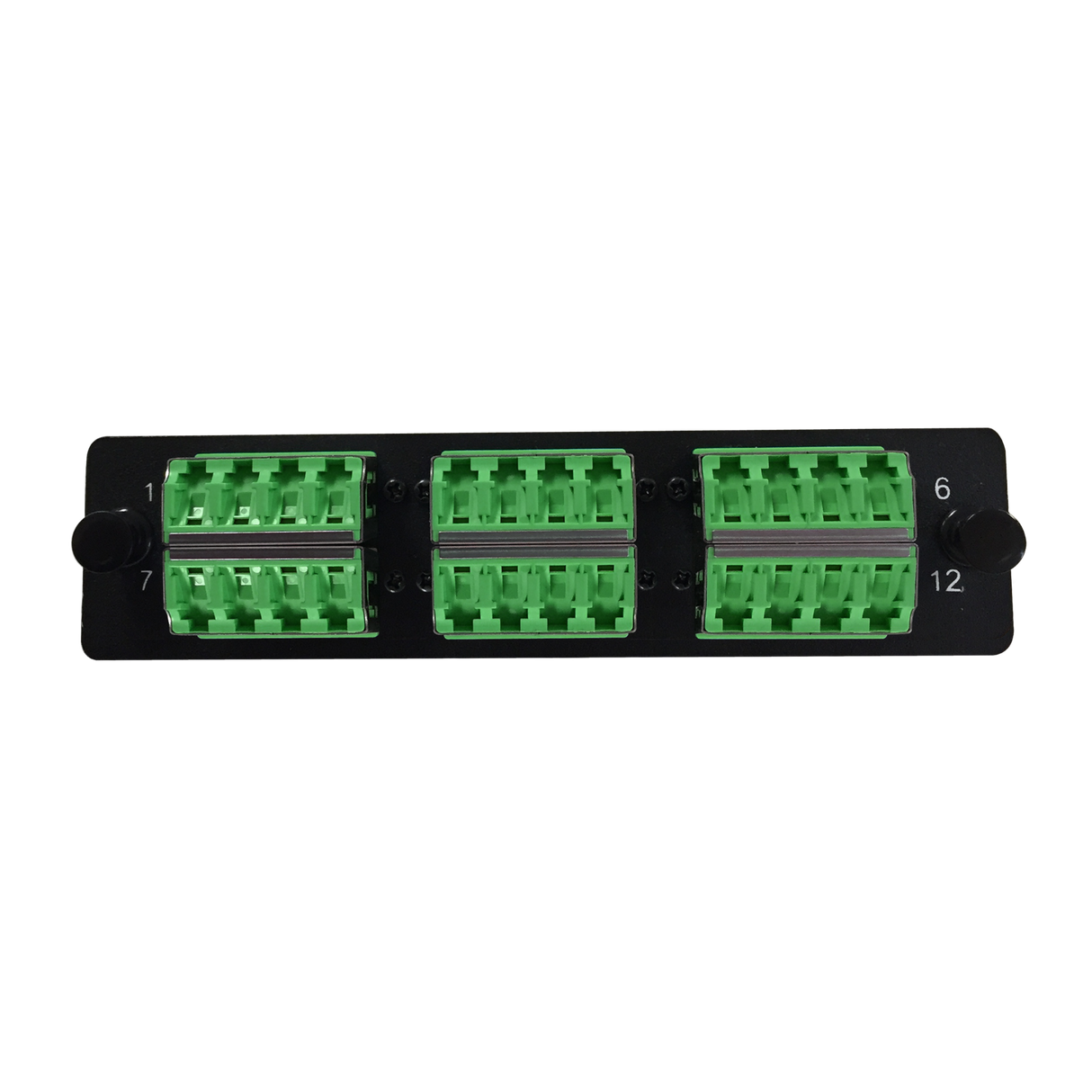LGX Fiber Adapter Panel; 6 LC Quad Adapters/Ports with Shutters
