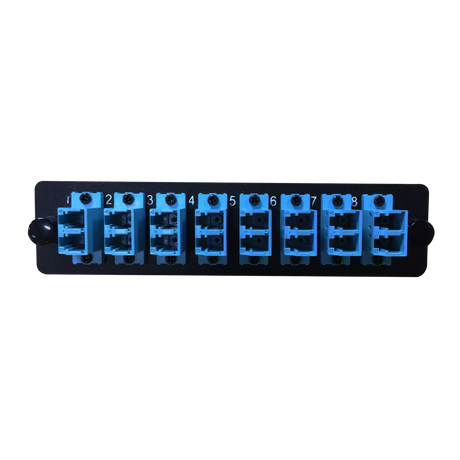 LGX Fiber Adapter Panel; 8 LC Duplex Adapters/Ports