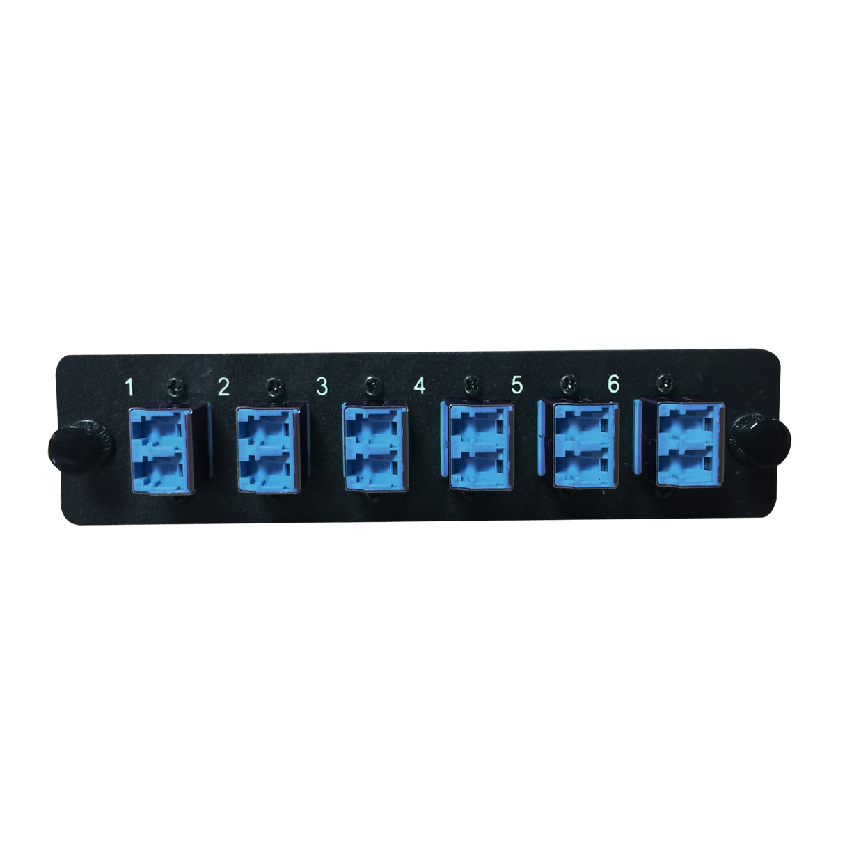 LGX Fiber Adapter Panel; 6 LC Duplex Adapters/Ports with Shutters