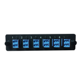 LGX Fiber Adapter Panel; 6 LC Duplex Adapters/Ports with Shutters
