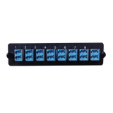 LGX Fiber Adapter Panel; 8 LC Duplex Adapters/Ports with Shutters