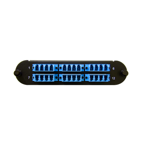 Corning CCH Compatible Fiber Adapter Panel; 6 LC Quad Adapters/Ports