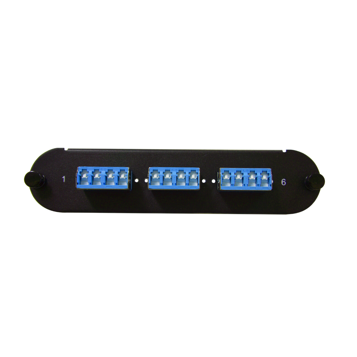 Corning CCH Compatible Fiber Adapter Panel; 3 LC Quad Adapters/Ports with Shutters