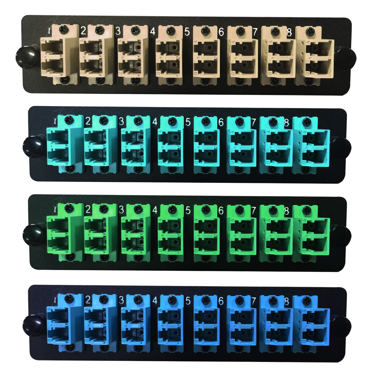 LGX Fiber Adapter Panel; 8 LC Duplex Adapters/Ports