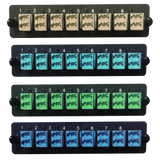 LGX Fiber Adapter Panel; 8 LC Duplex Adapters/Ports with Shutters