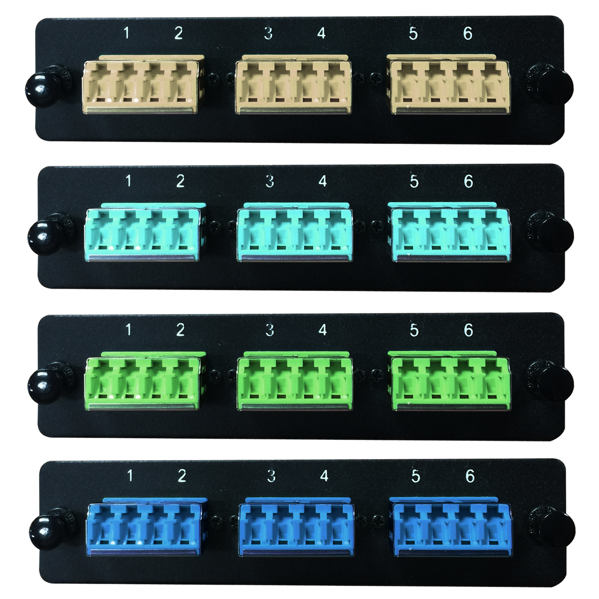 LGX Fiber Adapter Panel; 3 LC Quad Adapters/Ports with Shutters