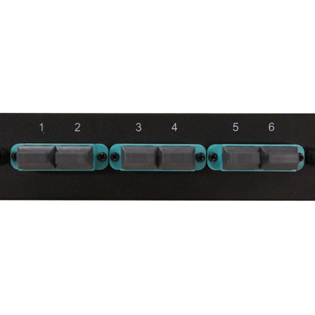Leviton Compatible Fiber Adapter Panel; 3 MTP Duplex Adapters/Ports