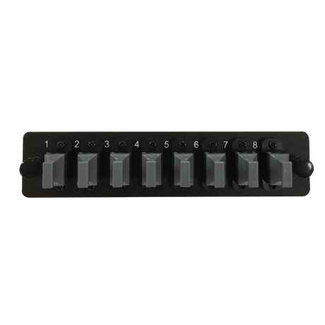 LGX Fiber Adapter Panel; 8 MTP Simplex Adapters/Ports