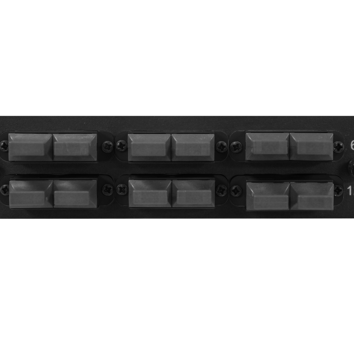 Leviton Compatible Fiber Adapter Panel; 6 MTP Duplex Adapters/Ports