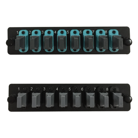 LGX Fiber Adapter Panel; 8 MTP Simplex Adapters/Ports