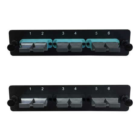 LGX Fiber Adapter Panel; 3 MTP Duplex Adapters/Ports