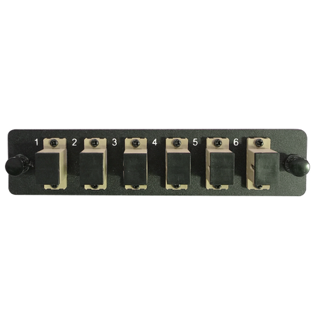 LGX Fiber Adapter Panel; 6 SC Simplex Adapters/Ports