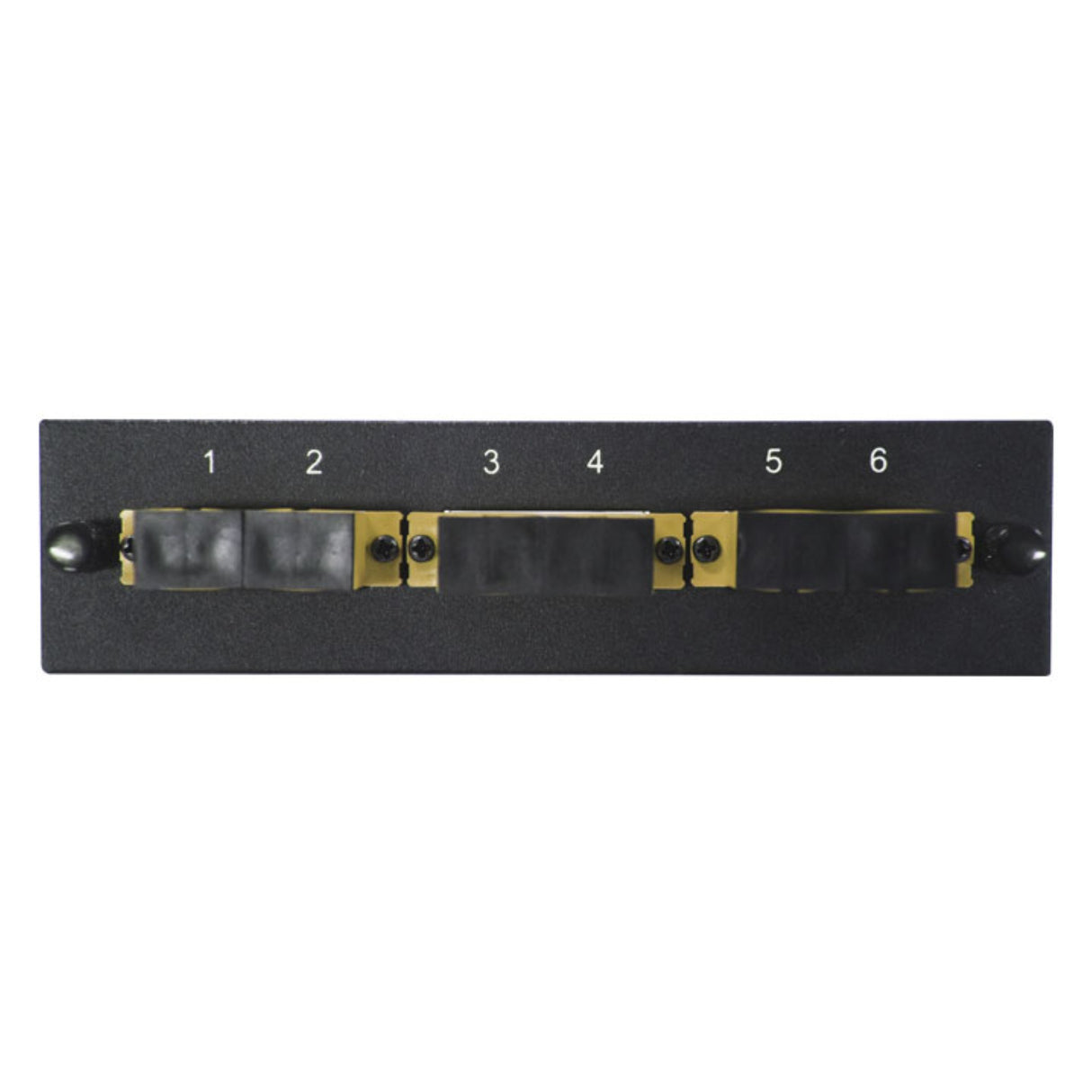 Leviton Compatible Fiber Adapter Panel; 3 SC Duplex Adapters/Ports