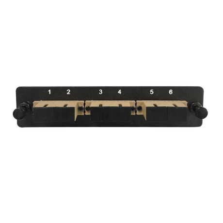 LGX Fiber Adapter Panel; 3 SC Duplex Adapters/Ports