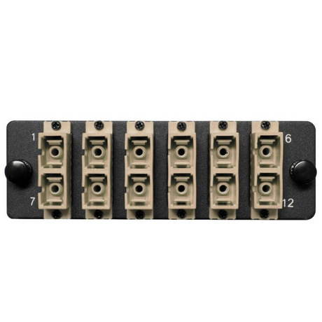 HDA Compatible Fiber Adapter Panel; 6 SC Duplex Ports