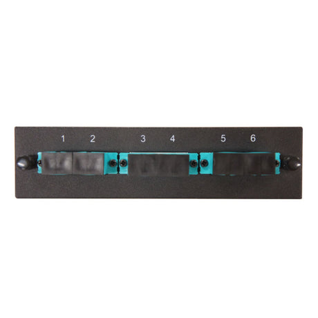 Leviton Compatible Fiber Adapter Panel; 3 SC Duplex Adapters/Ports