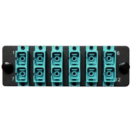 HDA Compatible Fiber Adapter Panel; 6 SC Duplex Ports