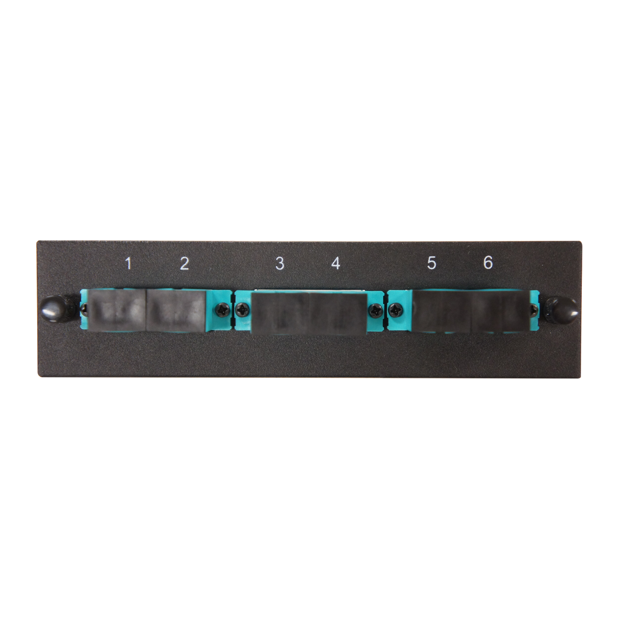 Leviton Compatible Fiber Adapter Panel; 6 SC Duplex Adapters/Ports