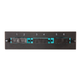 Leviton Compatible Fiber Adapter Panel; 6 SC Duplex Adapters/Ports