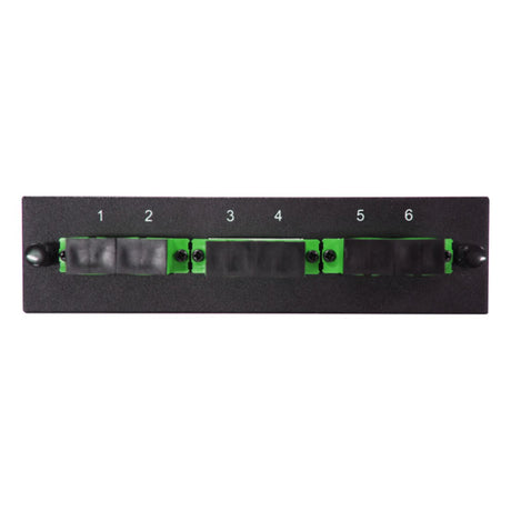 Leviton Compatible Fiber Adapter Panel; 3 SC Duplex Adapters/Ports