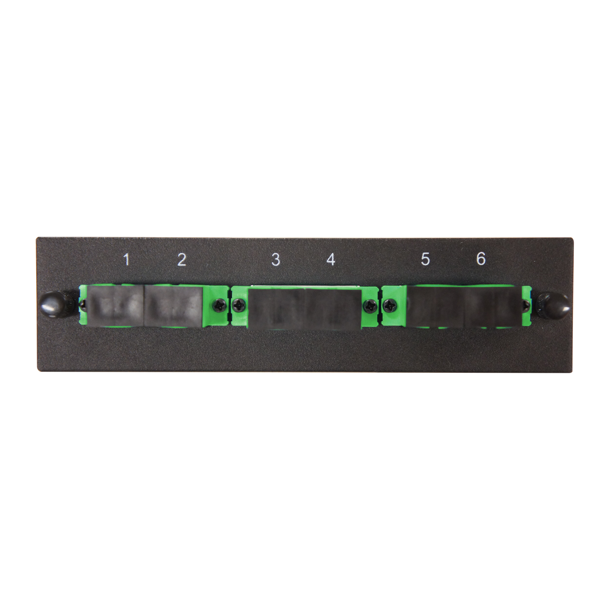 Leviton Compatible Fiber Adapter Panel; 6 SC Duplex Adapters/Ports