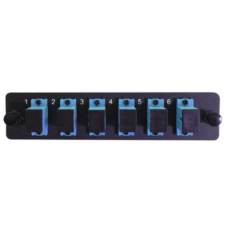 LGX Fiber Adapter Panel; 6 SC Simplex Adapters/Ports
