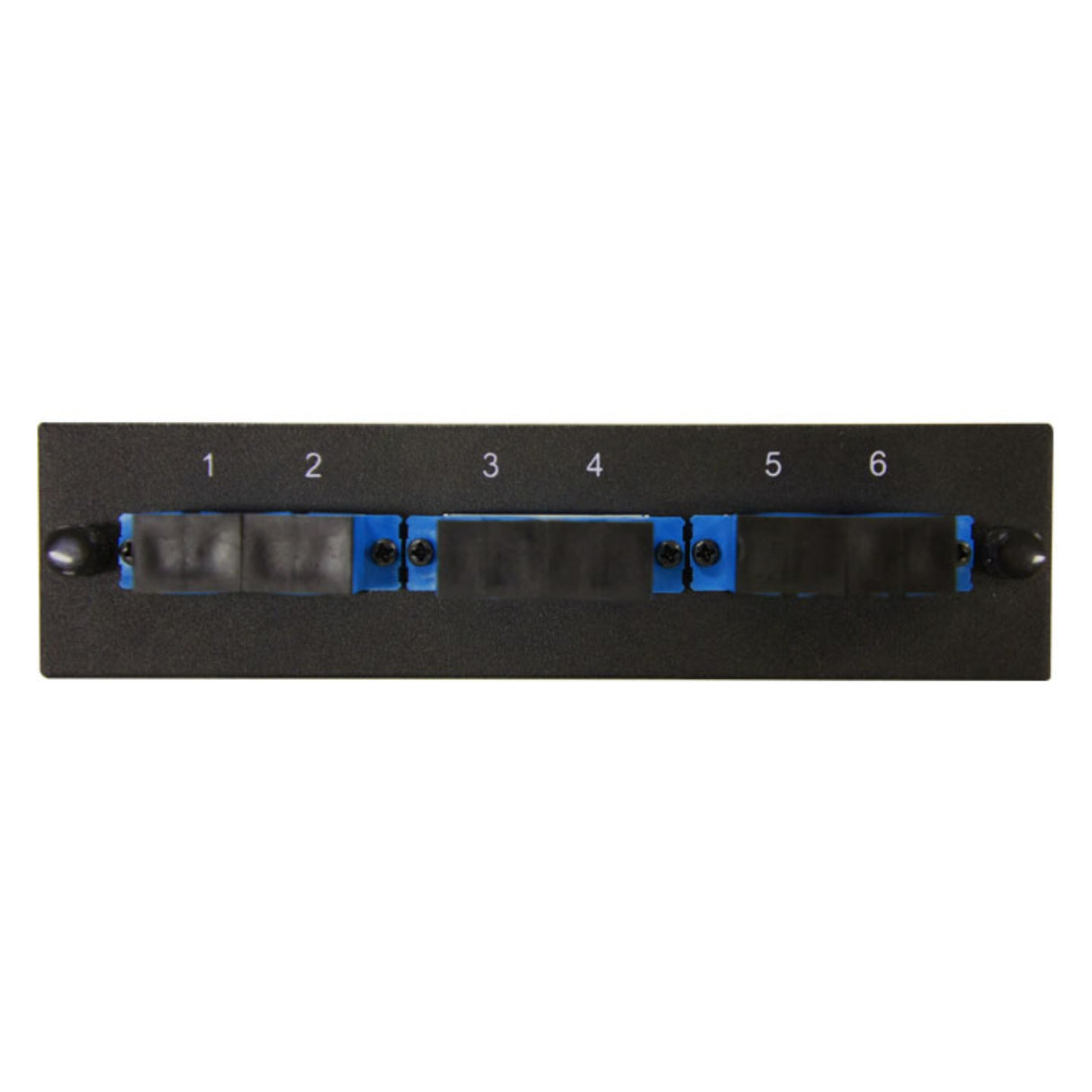 Leviton Compatible Fiber Adapter Panel; 3 SC Duplex Adapters/Ports