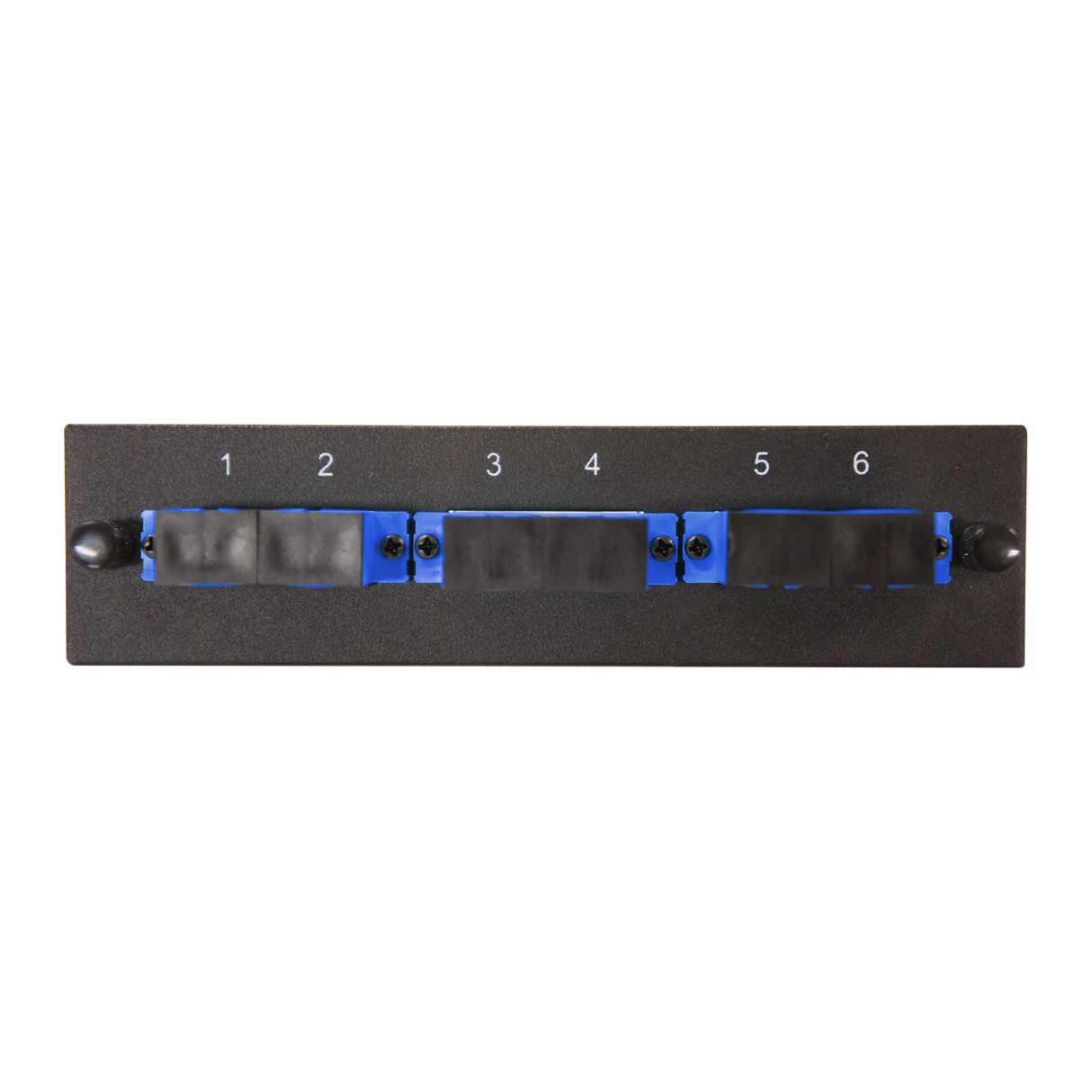 Leviton Compatible Fiber Adapter Panel; 6 SC Duplex Adapters/Ports