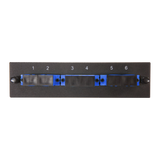 Leviton Compatible Fiber Adapter Panel; 6 SC Duplex Adapters/Ports