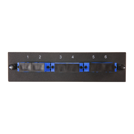 Leviton Compatible Fiber Adapter Panel; 6 SC Duplex Adapters/Ports