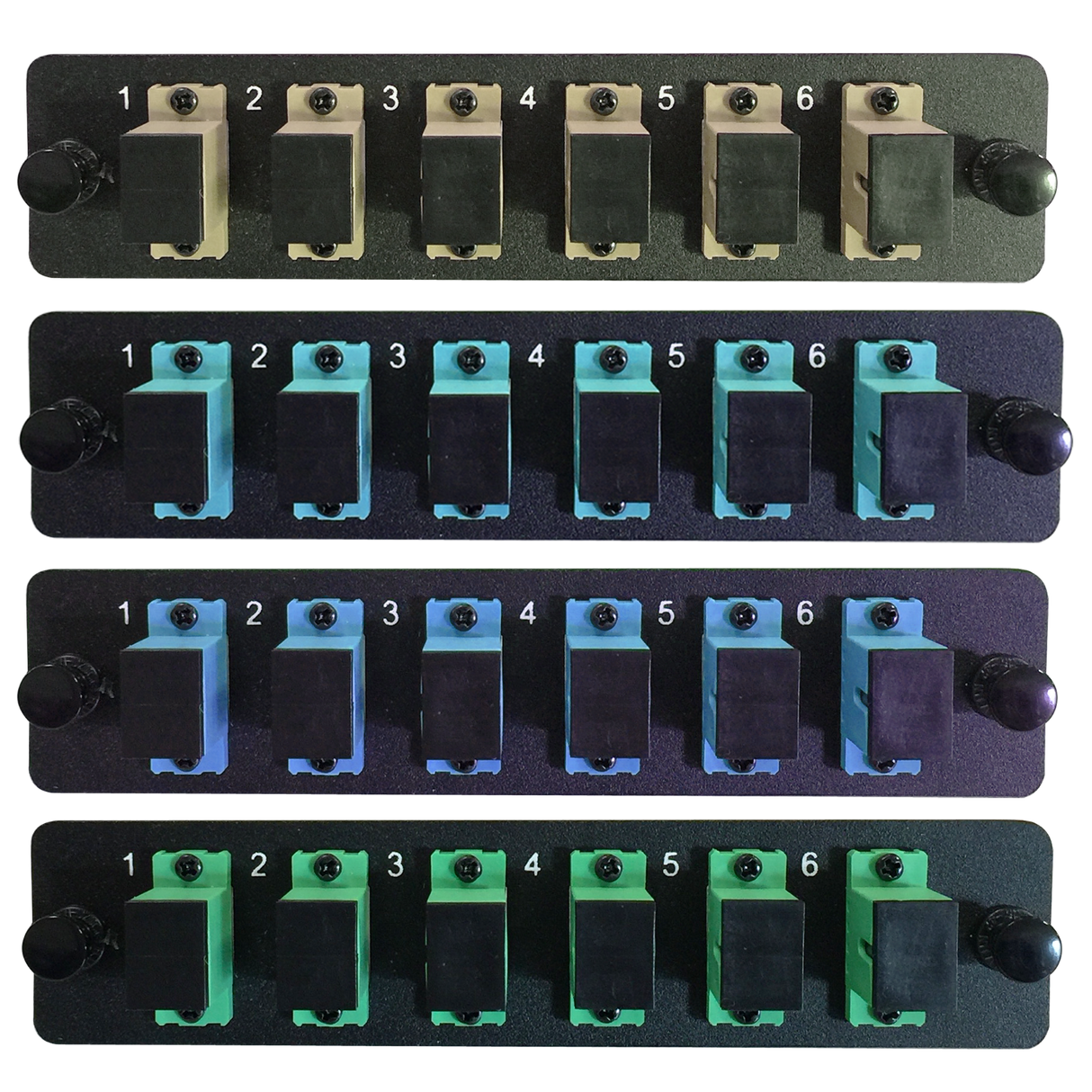LGX Fiber Adapter Panel; 6 SC Simplex Adapters/Ports