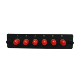 LGX Fiber Adapter Panel; 6 ST Simplex Adapters/Ports