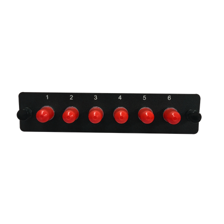 LGX Fiber Adapter Panel; 6 ST Simplex Adapters/Ports