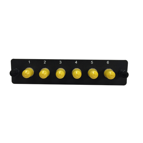 LGX Fiber Adapter Panel; 6 ST Simplex Adapters/Ports
