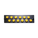 Leviton Compatible Fiber Adapter Panel; 12 ST Simplex Adapters/Ports