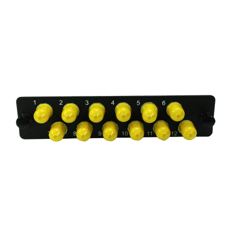 LGX Fiber Adapter Panel; 12 ST Simplex Adapters/Ports