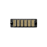 HDA Compatible Fiber Adapter Panel; 6 LC Quad Adapters/Ports with Shutters