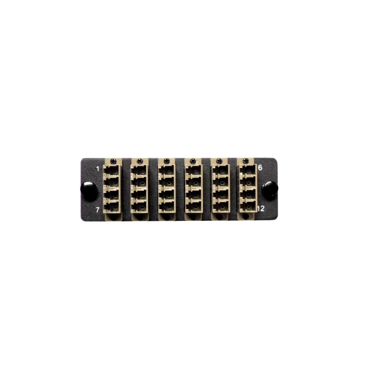 HDA Compatible Fiber Adapter Panel; 6 LC Quad Adapters/Ports