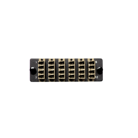 HDA Compatible Fiber Adapter Panel; 6 LC Quad Adapters/Ports