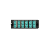 HDA Compatible Fiber Adapter Panel; 6 LC Quad Adapters/Ports with Shutters