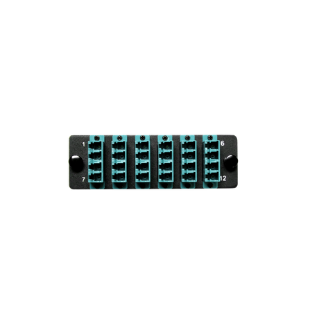 HDA Compatible Fiber Adapter Panel; 6 LC Quad Adapters/Ports