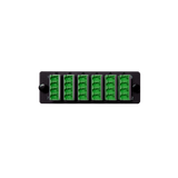 HDA Compatible Fiber Adapter Panel; 6 LC Quad Adapters/Ports with Shutters