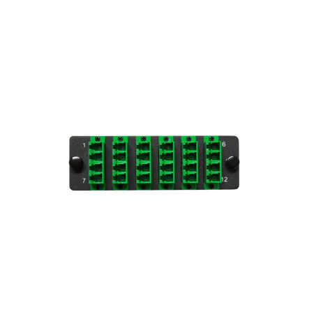 HDA Compatible Fiber Adapter Panel; 6 LC Quad Adapters/Ports