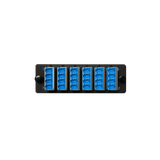 HDA Compatible Fiber Adapter Panel; 6 LC Quad Adapters/Ports with Shutters