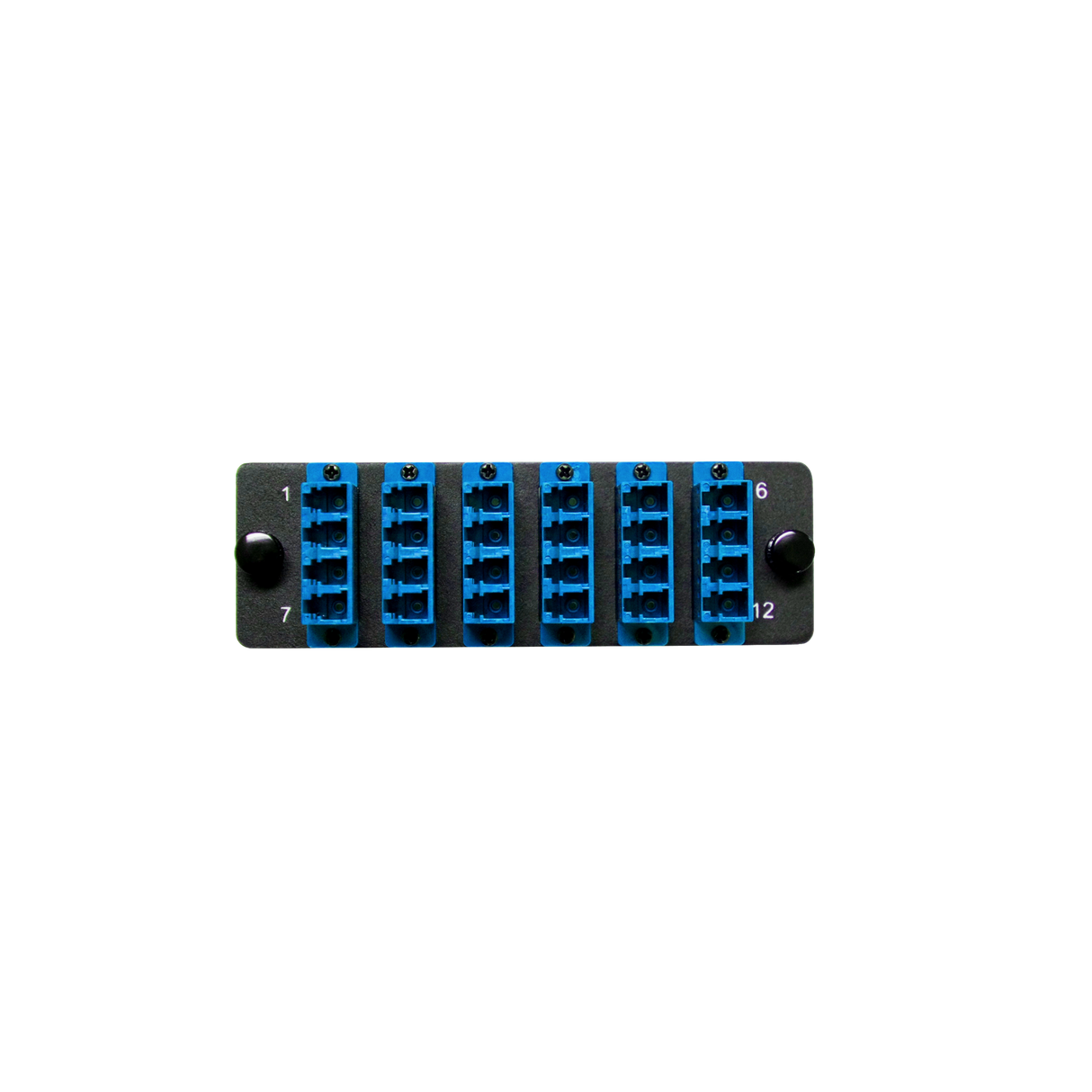 HDA Compatible Fiber Adapter Panel; 6 LC Quad Adapters/Ports